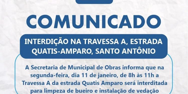 Estrada de Quatis será interditada para obras