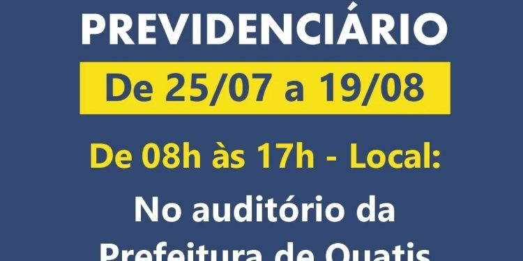 Servidores ativos, inativos e pensionistas devem participar do censo previdenciário em quatis