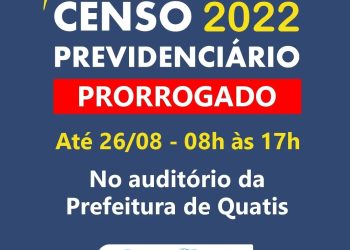 Quatis prorroga prazo para atualização do censo previdenciário