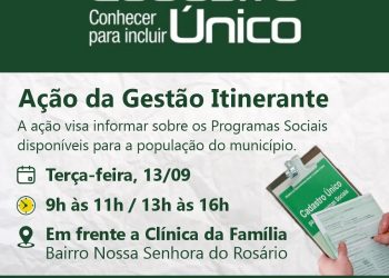 Ação da gestão itinerante do cadastro único