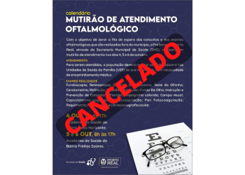 Porto Real cancela mutirão oftalmológico