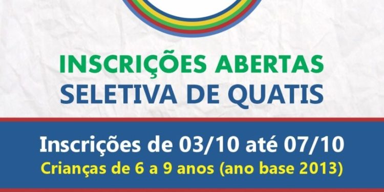 Inscrições para a seletiva do 27º festival Dente de Leite de Futsal