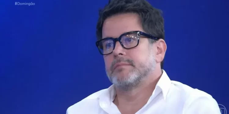 Climão? Murilo Benício revê duas ex-mulheres no ‘Domingão ‘
