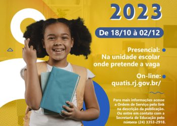 QUATIS ABRE INSCRIÇÕES PARA PRÉ-MATRÍCULAS DE ALUNOS DA REDE MUNICIPAL DE ENSINO