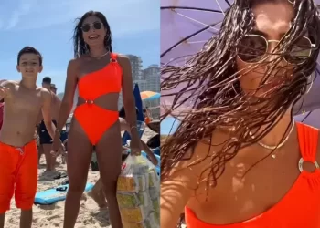 FAMOSAS APROVEITAM FIM DE SEMANA DE SOL NA PRAIA