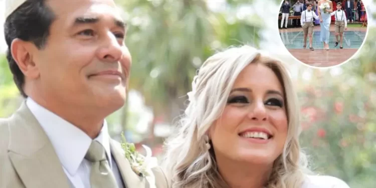 Enfim casados, Luciano Szafir e Luhanna Szafir! Sasha leva as alianças.