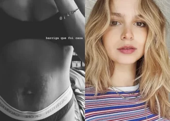 A CHEF DE COZINHA ISA SCHERER MOSTRA BARRIGA APÓS DAR À LUZ AOS GÊMEOS