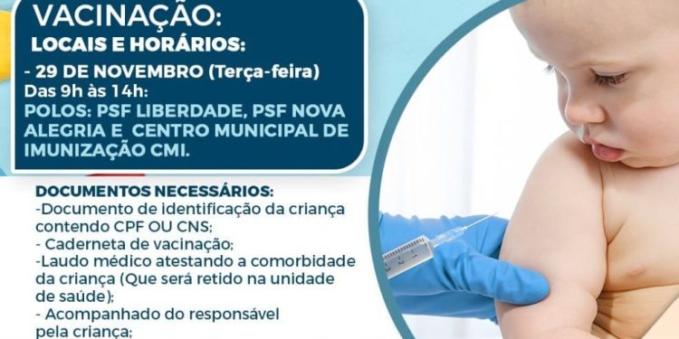 VACINAÇÃO PARA CRIANÇAS COM COMORBIDADES