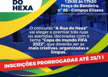 CONCURSO “A RUA DO HEXA” TEM INSCRIÇÕES PRORROGADAS EM RESENDE