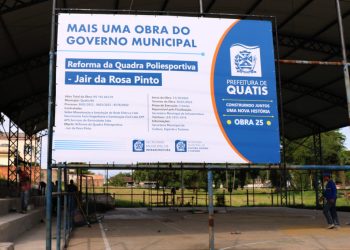 QUATIS REALIZA REFORMA DA QUADRA POLIESPORTIVA DO MIRANDÓPOLIS