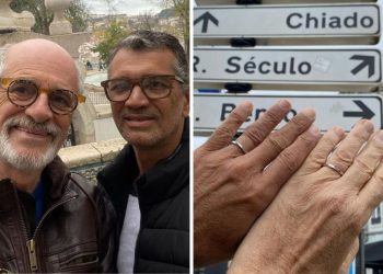 CARUSO SE CASA EM PORTUGAL COM MARCOS PAIVA