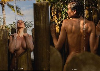 LUCIANA GIMENEZ TOMA DUCHA SEMI NUA