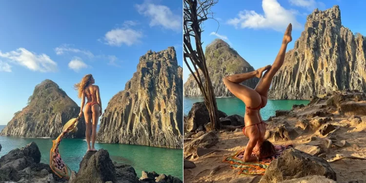 GRAZI MASSAFERA: ENCANTANDO SEGUIDORES EM NORONHA