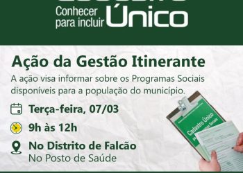 CADÚNICO DE QUATIS REALIZA ASSISTÊNCIA SOCIAL EM FALCÃO