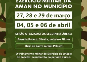 AMAN REALIZA TREINAMENTO MILITAR EM QUATIS