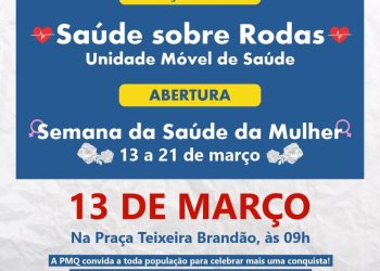 SAÚDE SOBRE RODAS: QUATIS VAI REALIZAR A SEMANA DA SAÚDE DA MULHER