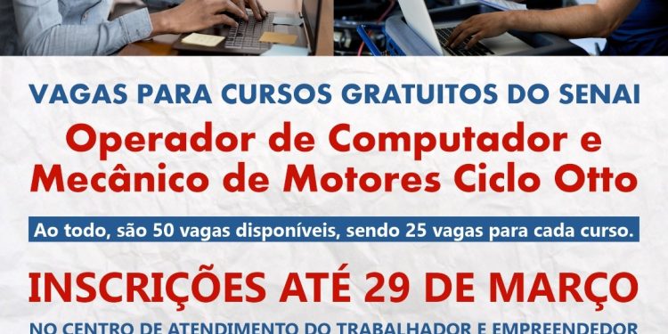 PREFEITURA DE QUATIS E SENAI ABREM VAGAS PARA CURSOS GRATUITOS